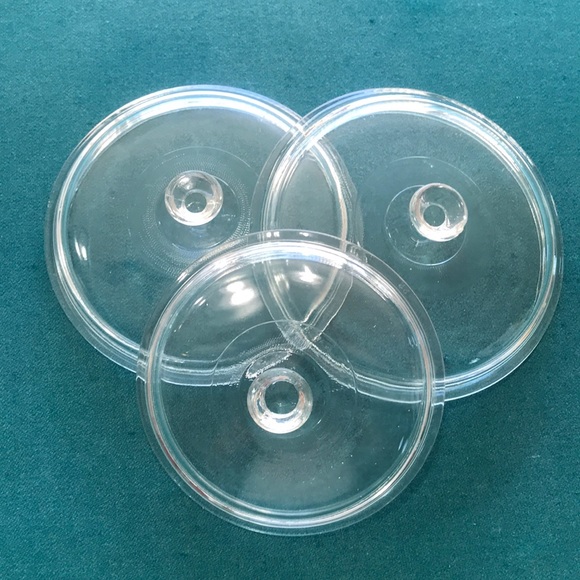 PYREX CLEAR GLASS ROUND LIDS
2-#407 1-406 SET OF 3 - Picture 1 of 12